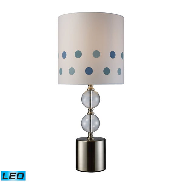 Fairfield LED Table Lamp In Chrome And Clear Glass