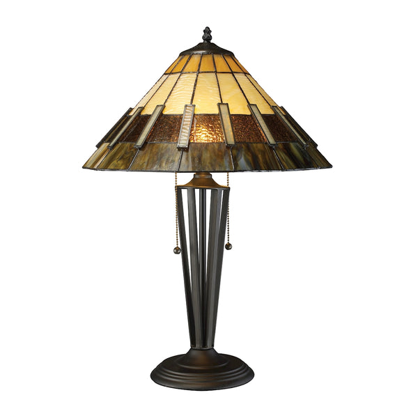 Porterdale 2 Light Table Lamp In Tiffany Bronze