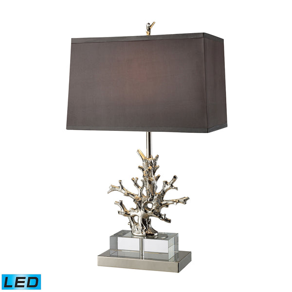 Covington LED Table Lamp In Polished Nickel And Clear Crystal