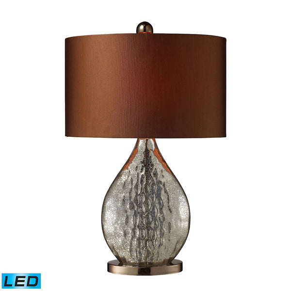 Sovereign LED Table Lamp In Antique Mercury And Coffee Plating