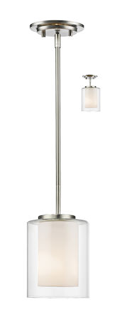 Z-Lite Willow 1 Light Mini Pendant 426MP-BN