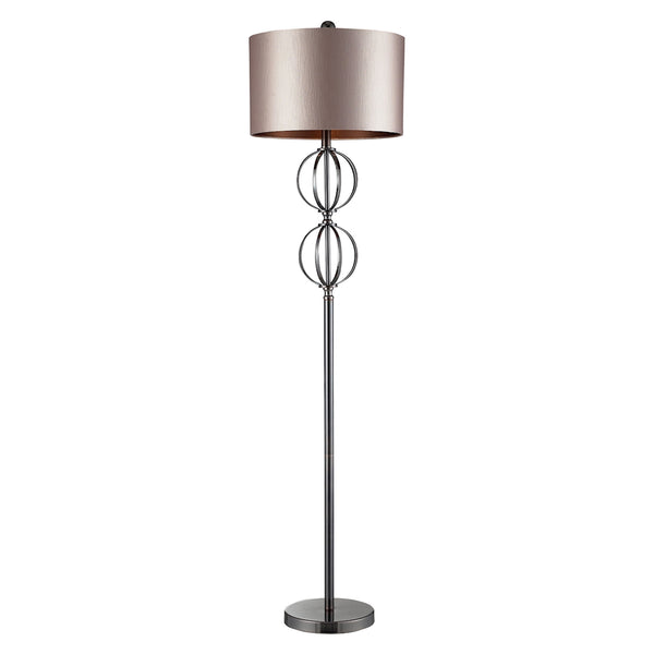 Danforth Floor Lamp In Coffee Plating With Champagne Shade