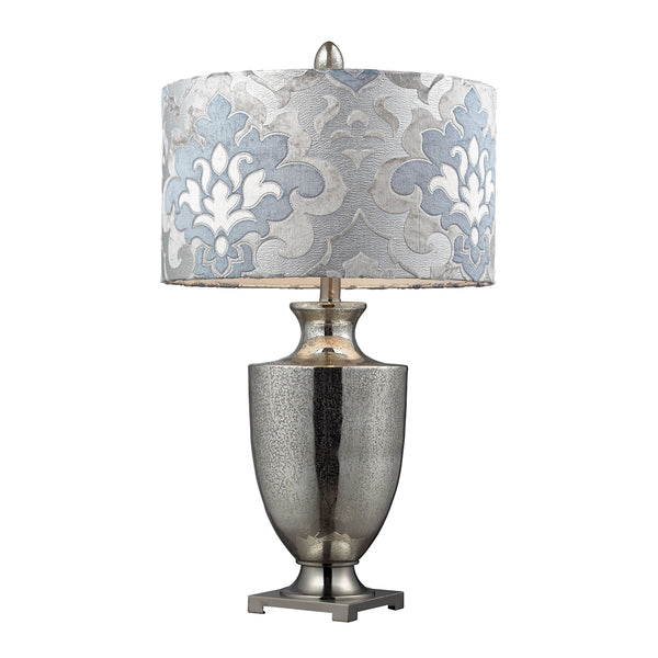 Langham Table Lamp In Antique Mercury Glass And Polished Chrome