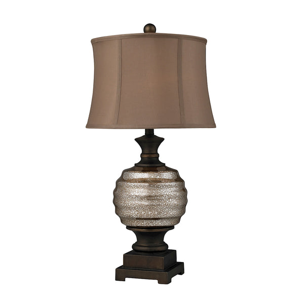 Grants Pass Antique Mercury Glass Table Lamp in Bronze
