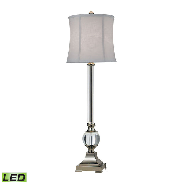 Corvallis LED Buffet Lamp In Polished Nickel And Clear Finish