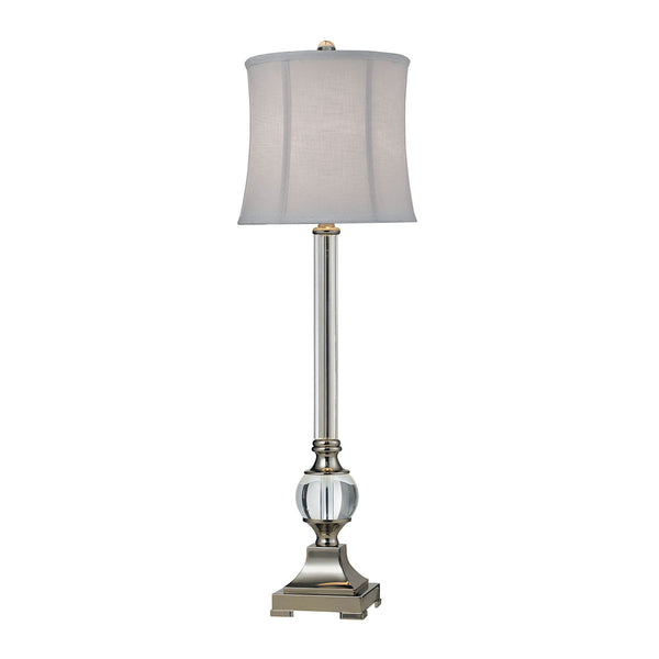 Corvallis Buffet Lamp In Polished Nickel And Clear Finish