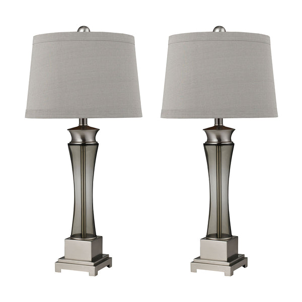 Trump Home Onassis Table Lamps in Nickel Finish - Set of 2