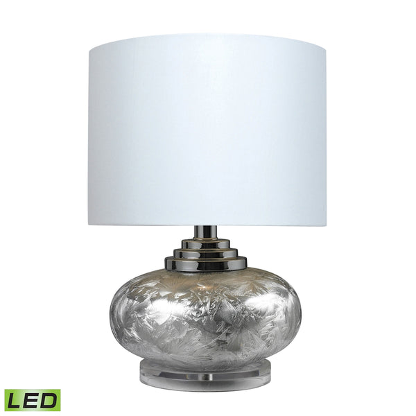 Ceramic LED Table Lamp In Frosted Ceramic With White Shade
