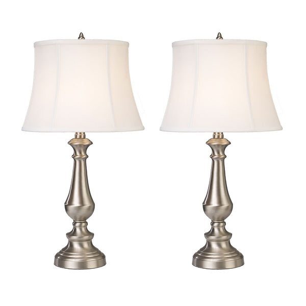 Trump Home Fairlawn Table Lamps in Nickel - Set of 2