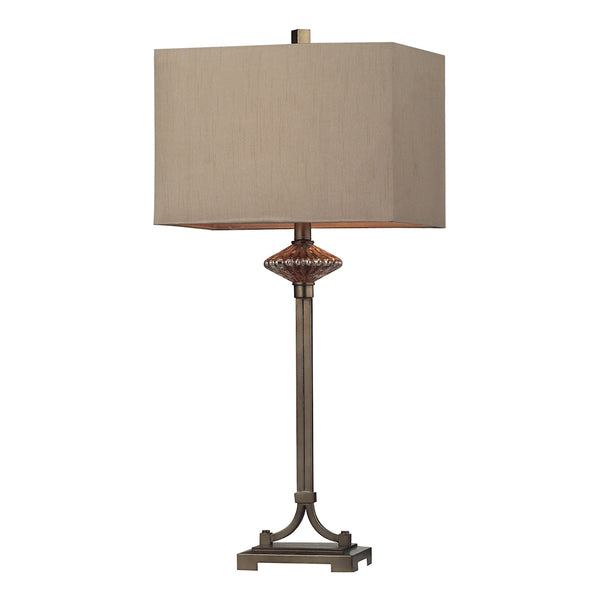 Lakemere Amber Antique Mercury Glass Table Lamp in Antique Gold