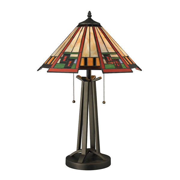 Carris Table Lamp In Tiffany Bronze