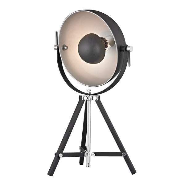 Backstage Adjustable Table Lamp in Matte Black And Polished Nickel