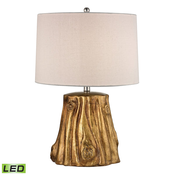 Solihul Tree Trunk LED Table Lamp in Antique Gold