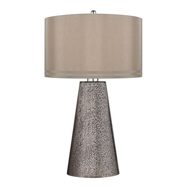 Stafford Table Lamp In Heavy Metal Mercury Mosaic Finish