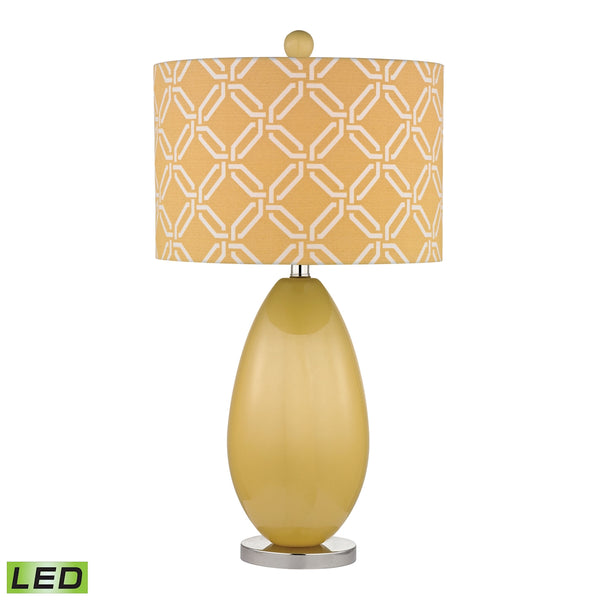 Sevenoakes LED Table Lamp In Sunshine Yellow And Polished Nickel