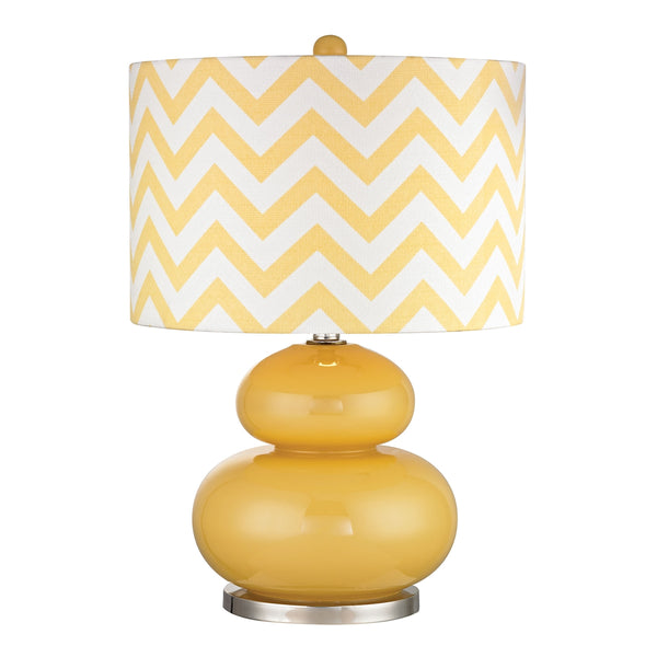Tavistock Table Lamp In Sunshine Yellow And Polished Nickel