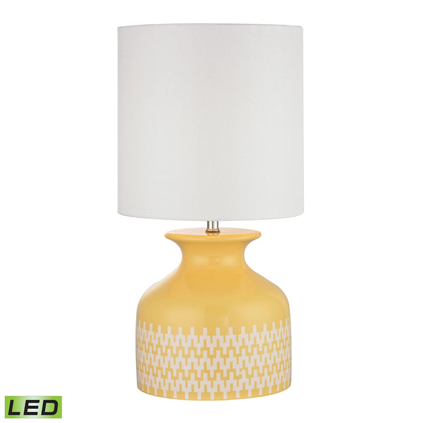 Carnforth Ceramic LED Table Lamp In Sunshine Yellow