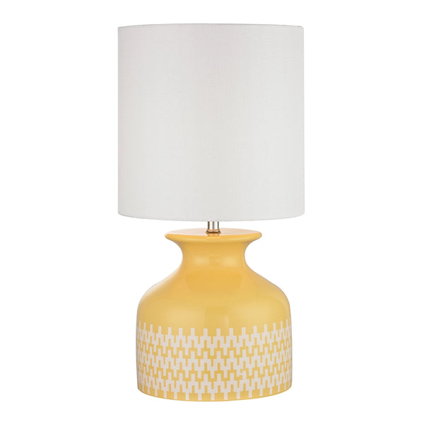 Carnforth Ceramic Table Lamp In Sunshine Yellow