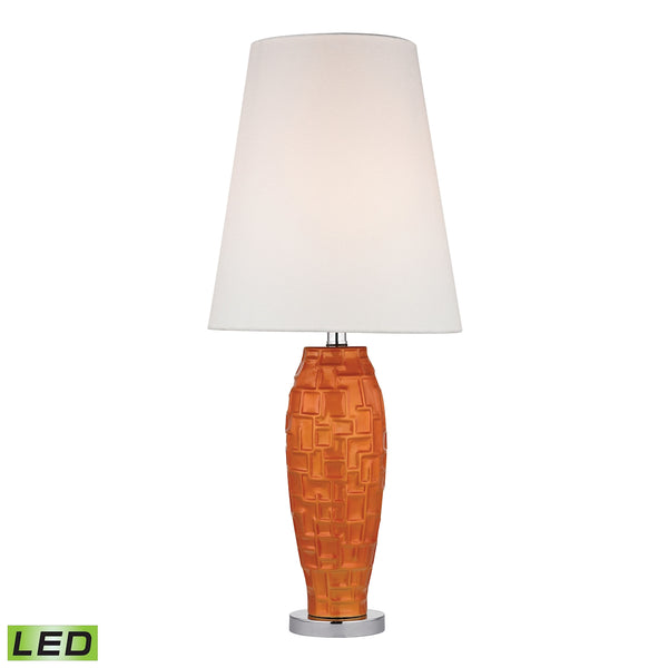 Hawick Ceramic LED Table Lamp in Tangerine Orange