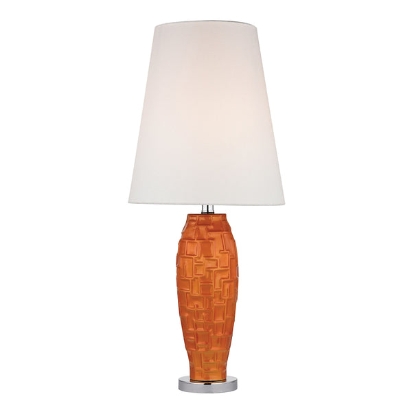 Hawick Ceramic Table Lamp in Tangerine Orange