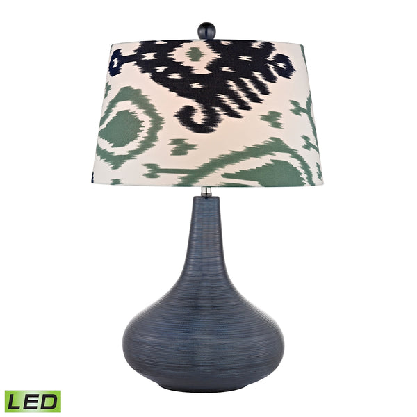 Penarth Ceramic LED Table Lamp in Navy Blue