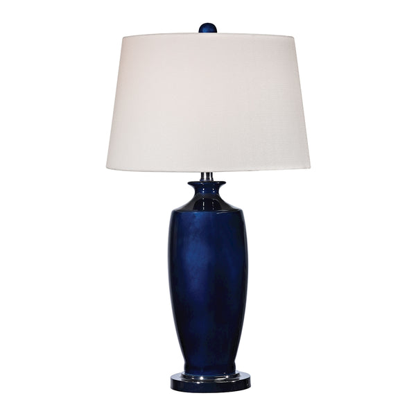 Halisham Ceramic Table Lamp in Navy Blue