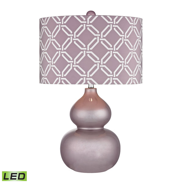 Ivybridge Ceramic LED Table Lamp in Lilac Luster