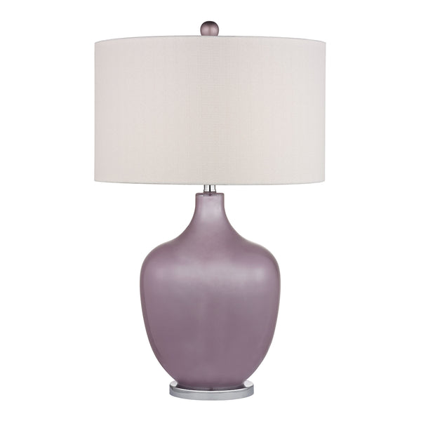 Harlow Table Lamp In Lilac Luster And Polished Nickel