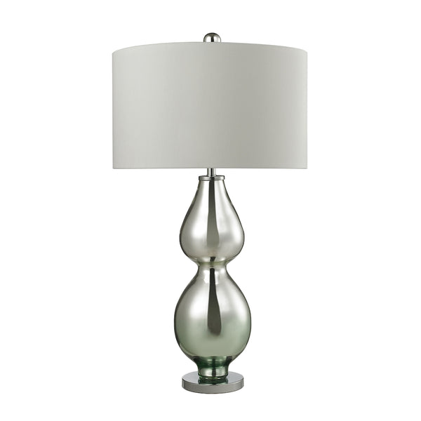 Double Gourd Table Lamp in Light Green Mercury