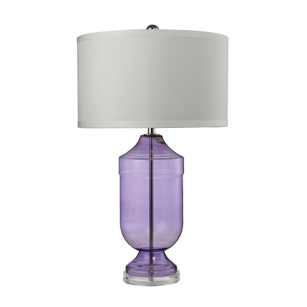 Translucent Trophy Table Lamp in Purple Glass