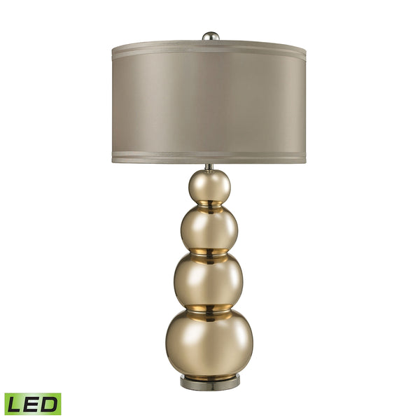 Stacked Gourd LED Table Lamp in Gold Mercury