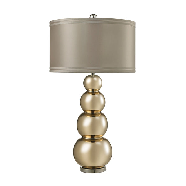 Stacked Gourd Table Lamp in Gold Mercury
