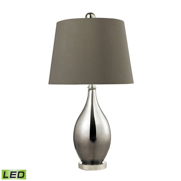 Trump Home Mercury Tie Dye Teardrop LED Table Lamp in Silver Mercury