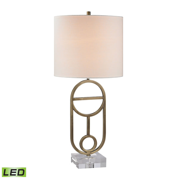 Gold Ryan LED Table Lamp in Antique Brass