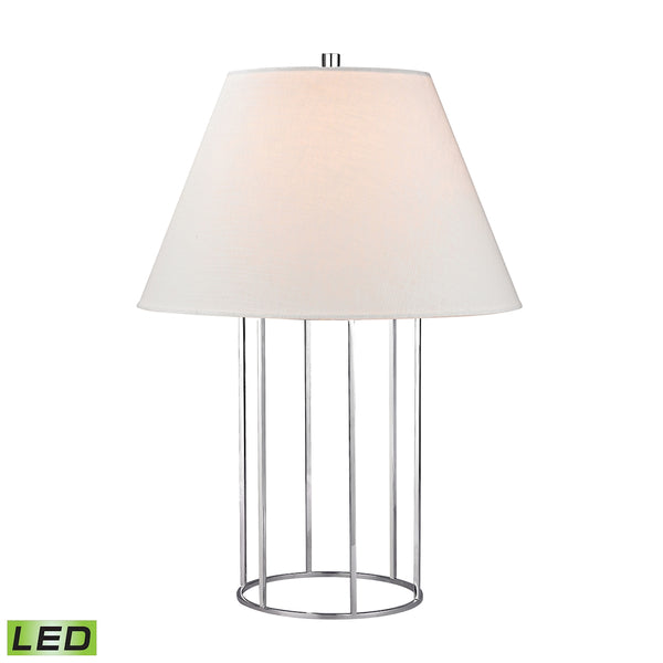 Barrel Frame LED Table Lamp in Polished Chrome
