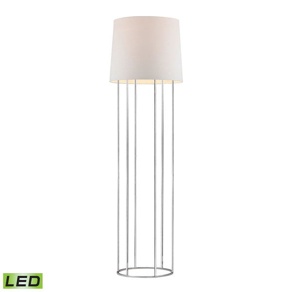 Barrel Frame LED Floor Lamp in Polished Chrome