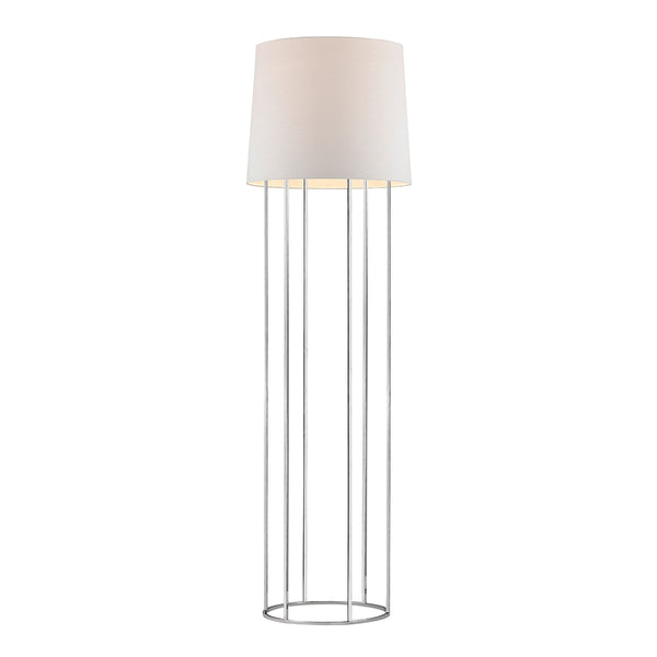 Barrel Frame Floor Lamp in Polished Nickel