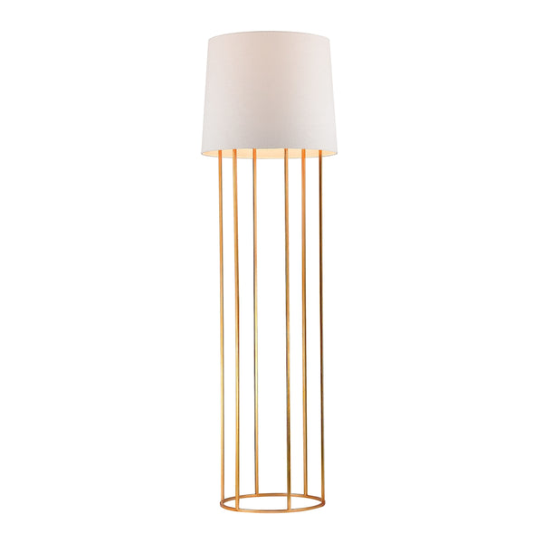 Barrel Frame Floor Lamp in Gold Leaf Finish