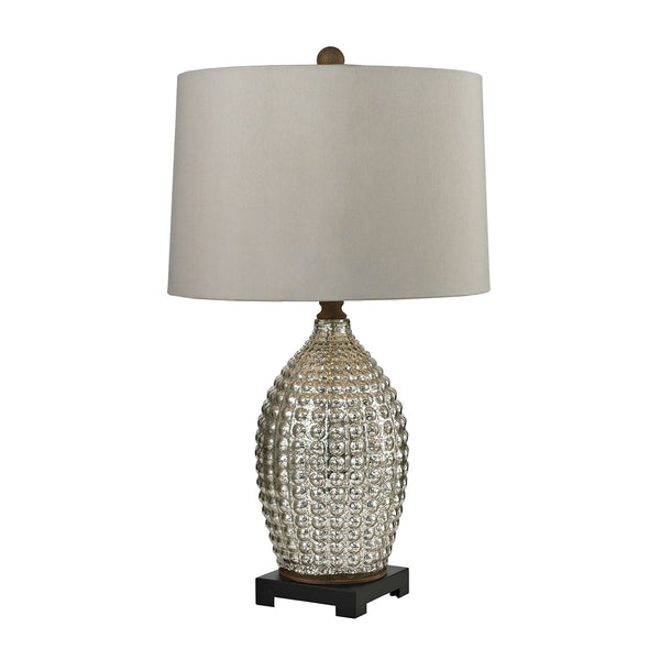 Trump Home Reverse Hammered Glass Table Lamp in Antique Mercury