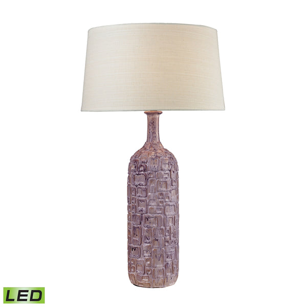 Cubist Ceramic LED Bottle Lamp in Lilac