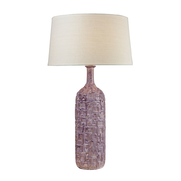 Cubist Ceramic Bottle Lamp in Lilac