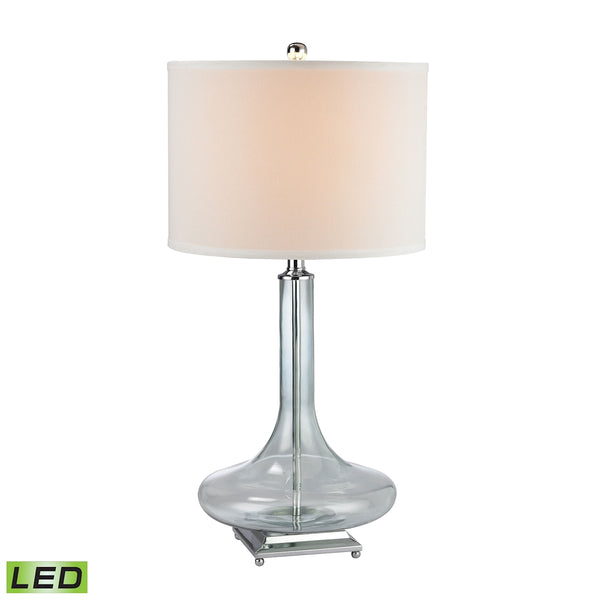 Discus Glass LED Table Lamp in Translucent Light Green