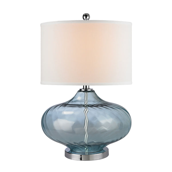 Bulbus Table Lamp In Translucent Light Blue Glass