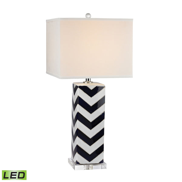 Chevron LED Table Lamp in Navy