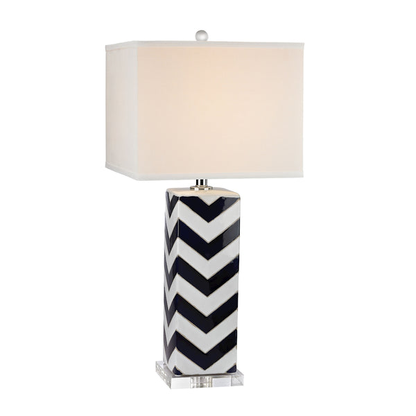 Chevron Table Lamp in Navy