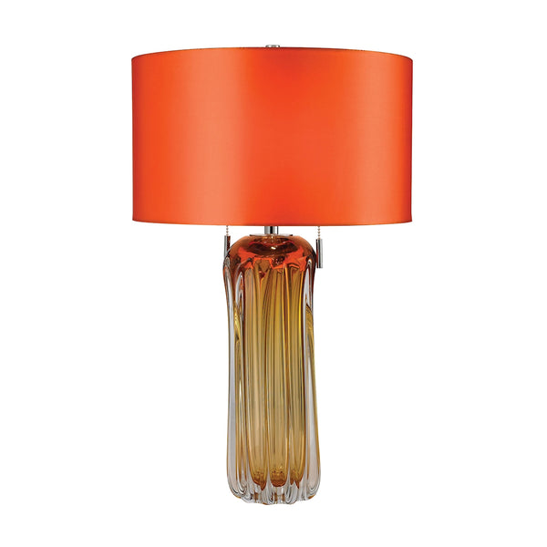 Ferrara Free Blown Glass Table Lamp in Amber