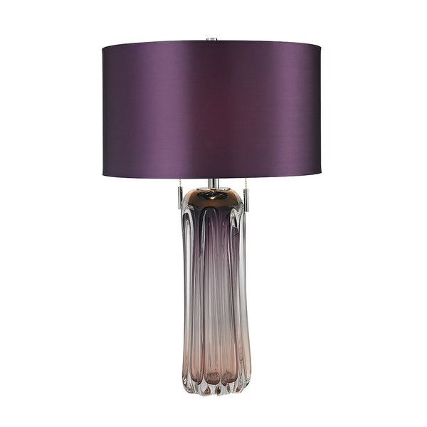 Ferrara Free Blown Glass Table Lamp in Purple