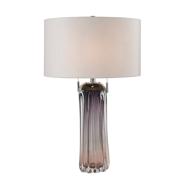 Ferrara Free Blown Glass Table Lamp in Purple