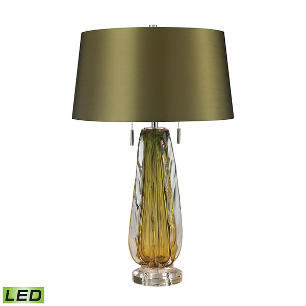 Modena Free Blown Glass LED Table Lamp in Green