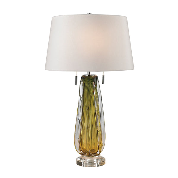 Modena Free Blown Glass Table Lamp in Green